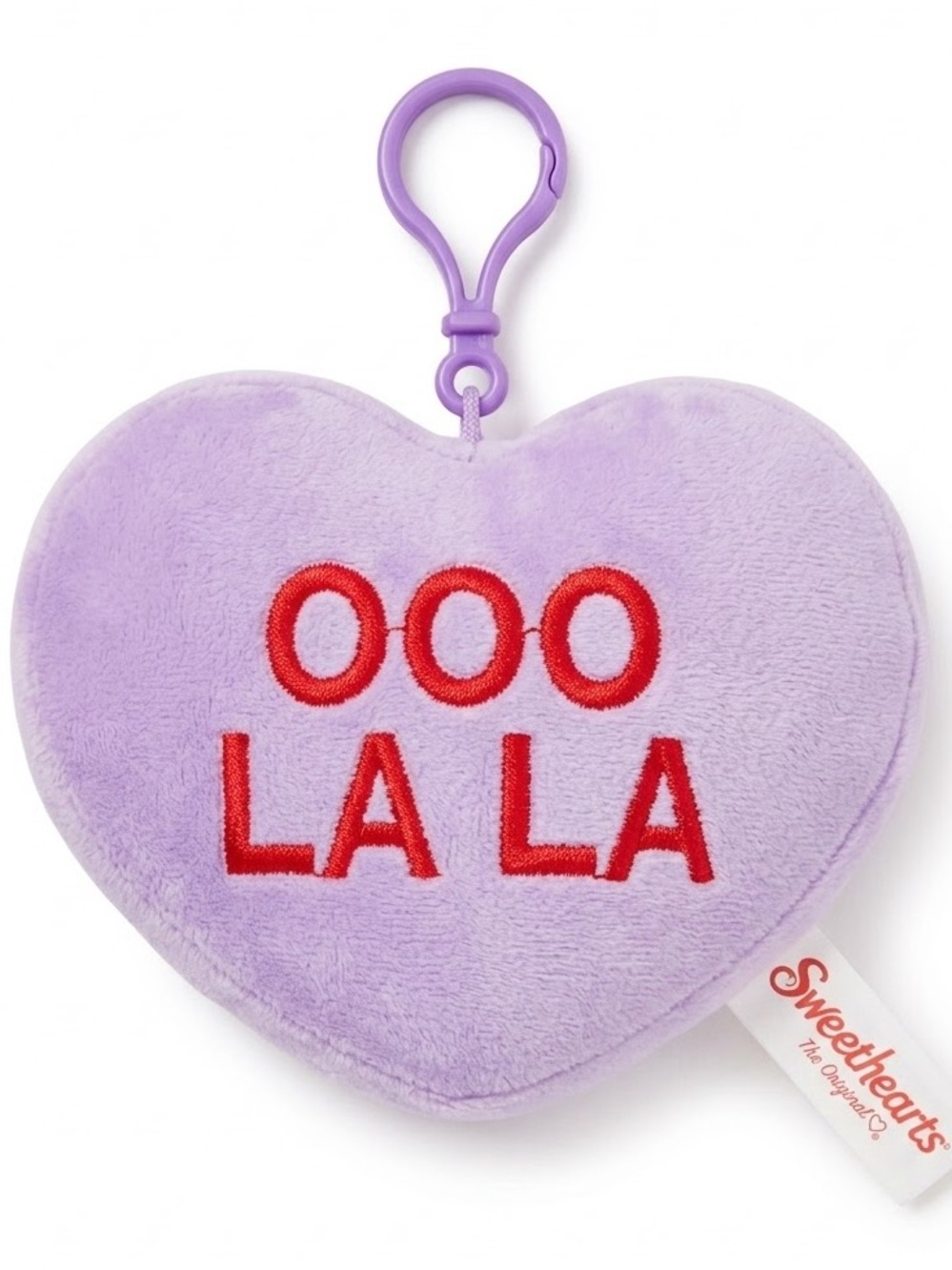 Ooo La La' Purple Heart Clip-On Plush